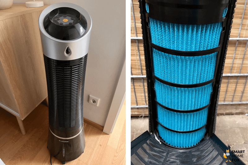 Man sieht den Filter des Klarstein Skyscraper Ice Smart
